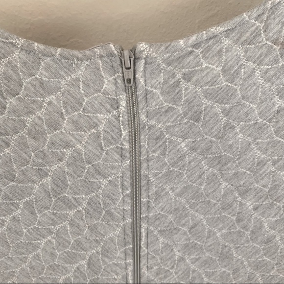 SPLENDID Cotton Textured Knit Dress Grey Scoop Neck Cap Sleeve Quilted Girls 12 - Picture 10 of 16